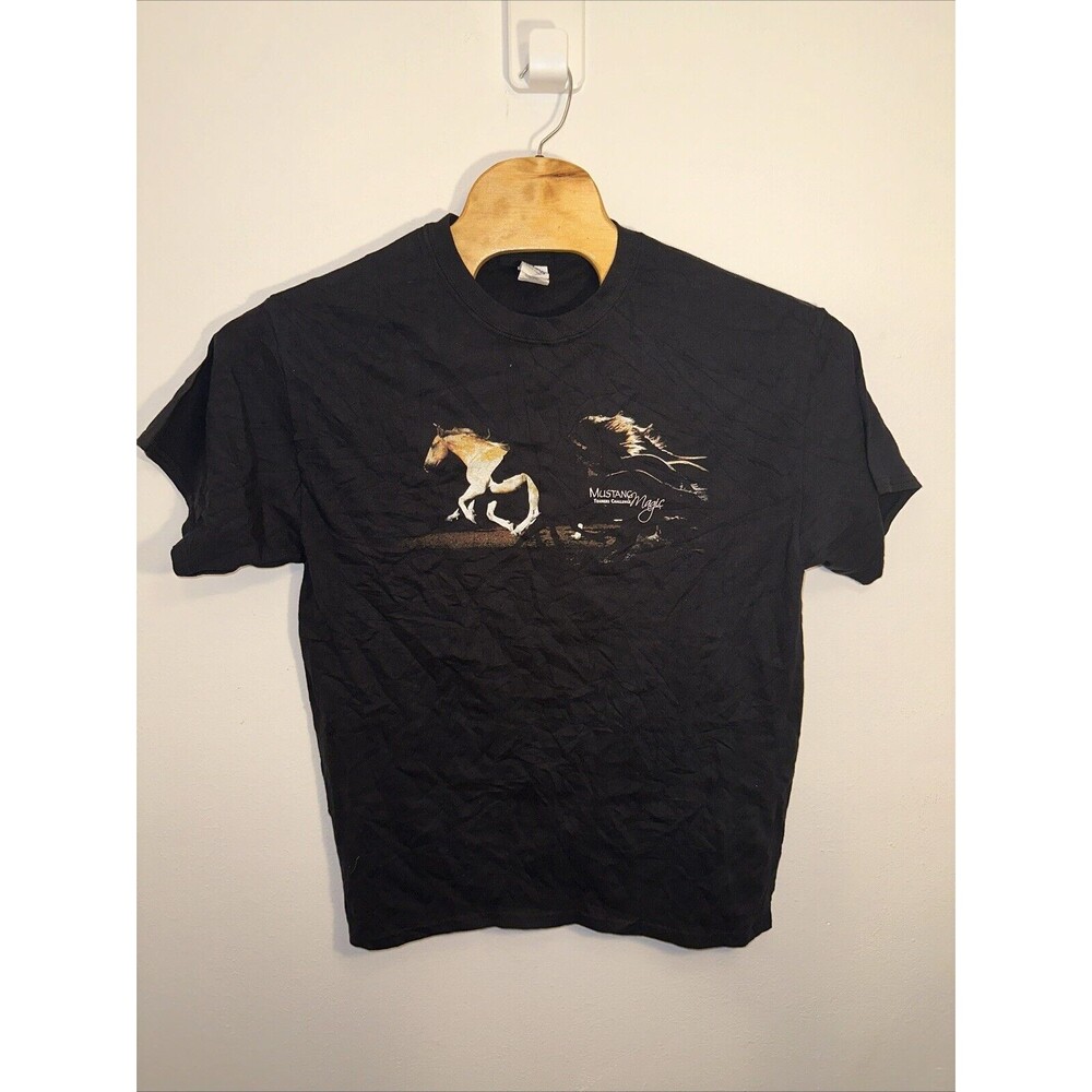 Mustang Magic Trainers Challenge T Shirt Gildan Short Sleeve Large Black Men’s